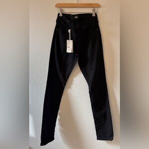 New Paige straight leg lennox stretch jeans in black size 29